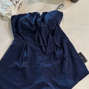 Lulu's Midnight Blue Strapless Dress
